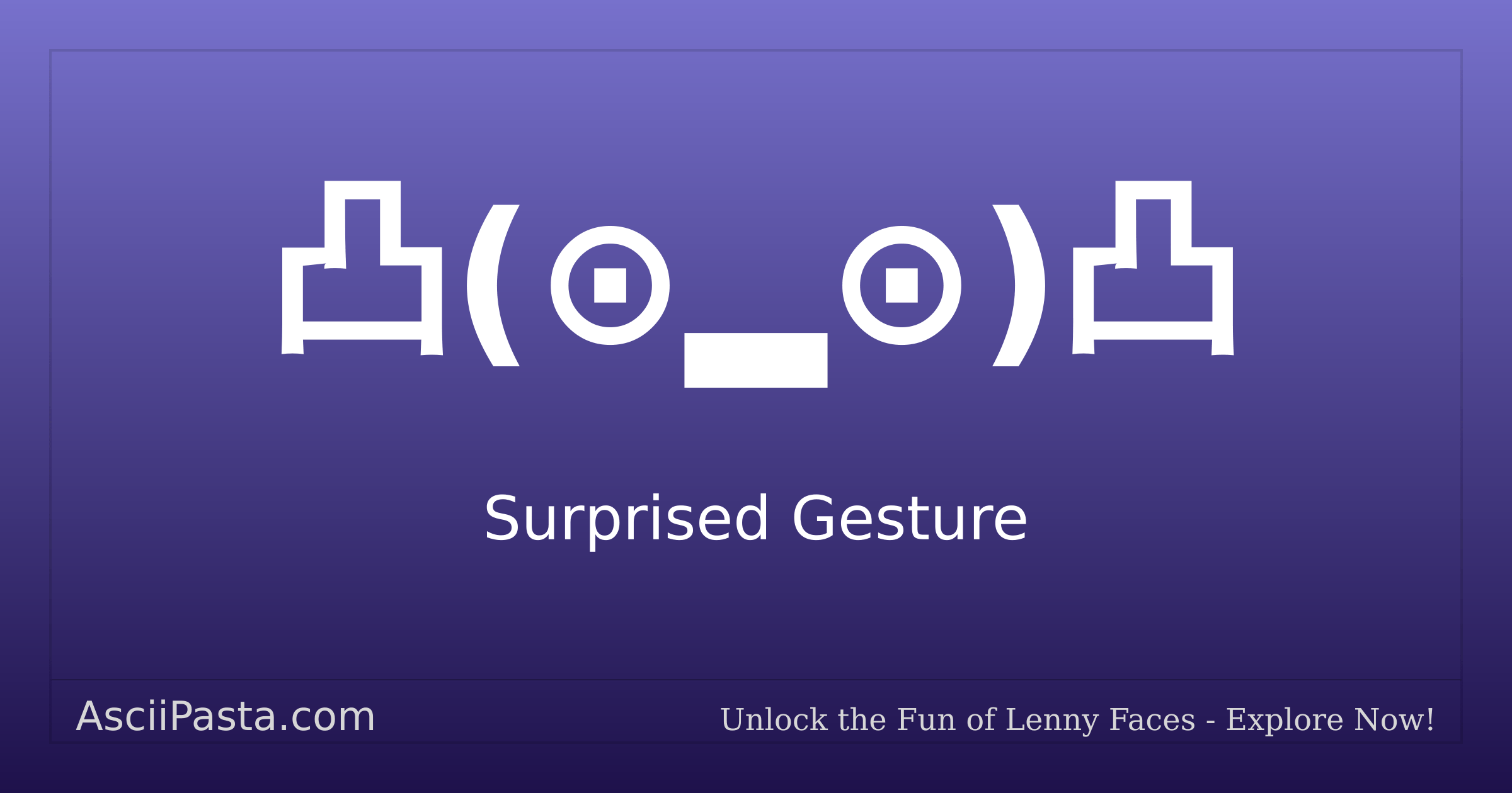 Ascii Pasta | Surprised Gesture Text Face 凸(⊙ ⊙)凸 | Copy Middle Finger ...