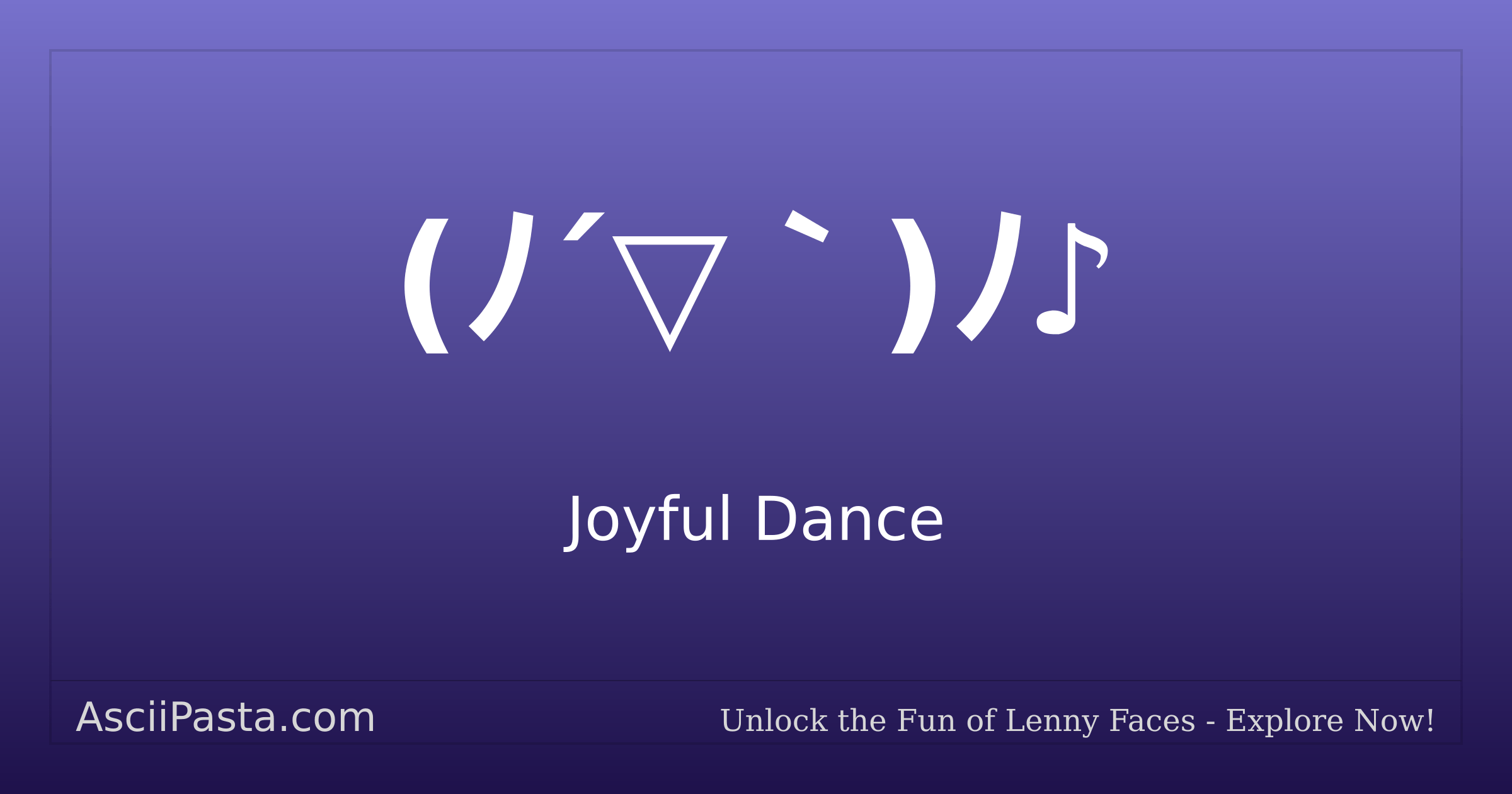 Ascii Pasta | Joyful Dance Text Face (ﾉ´ `)ﾉ♪ | Copy Running Emoticon