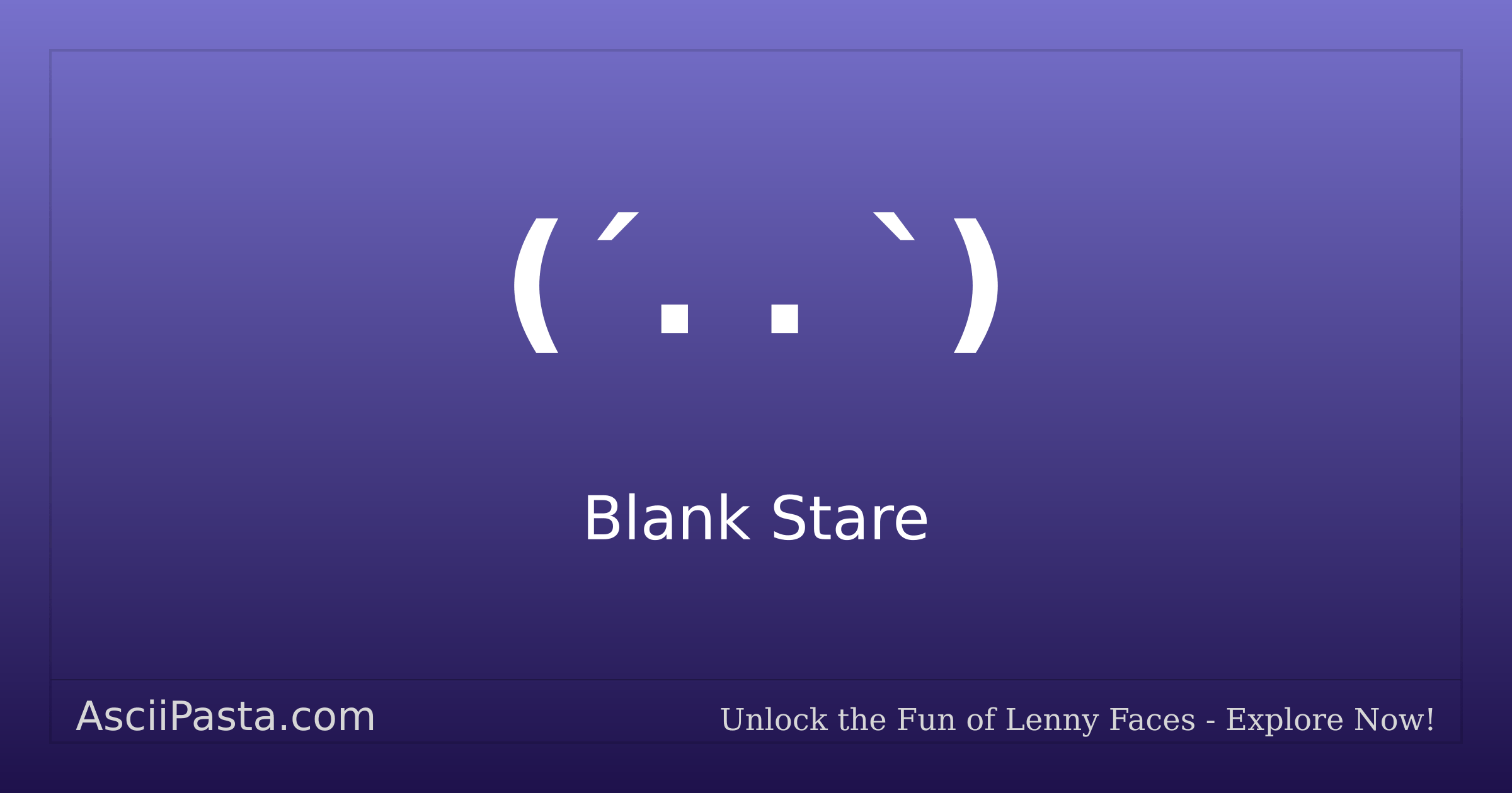 Ascii Pasta | Blank Stare Text Face (´. . `) | Copy Sleepy Emoticon