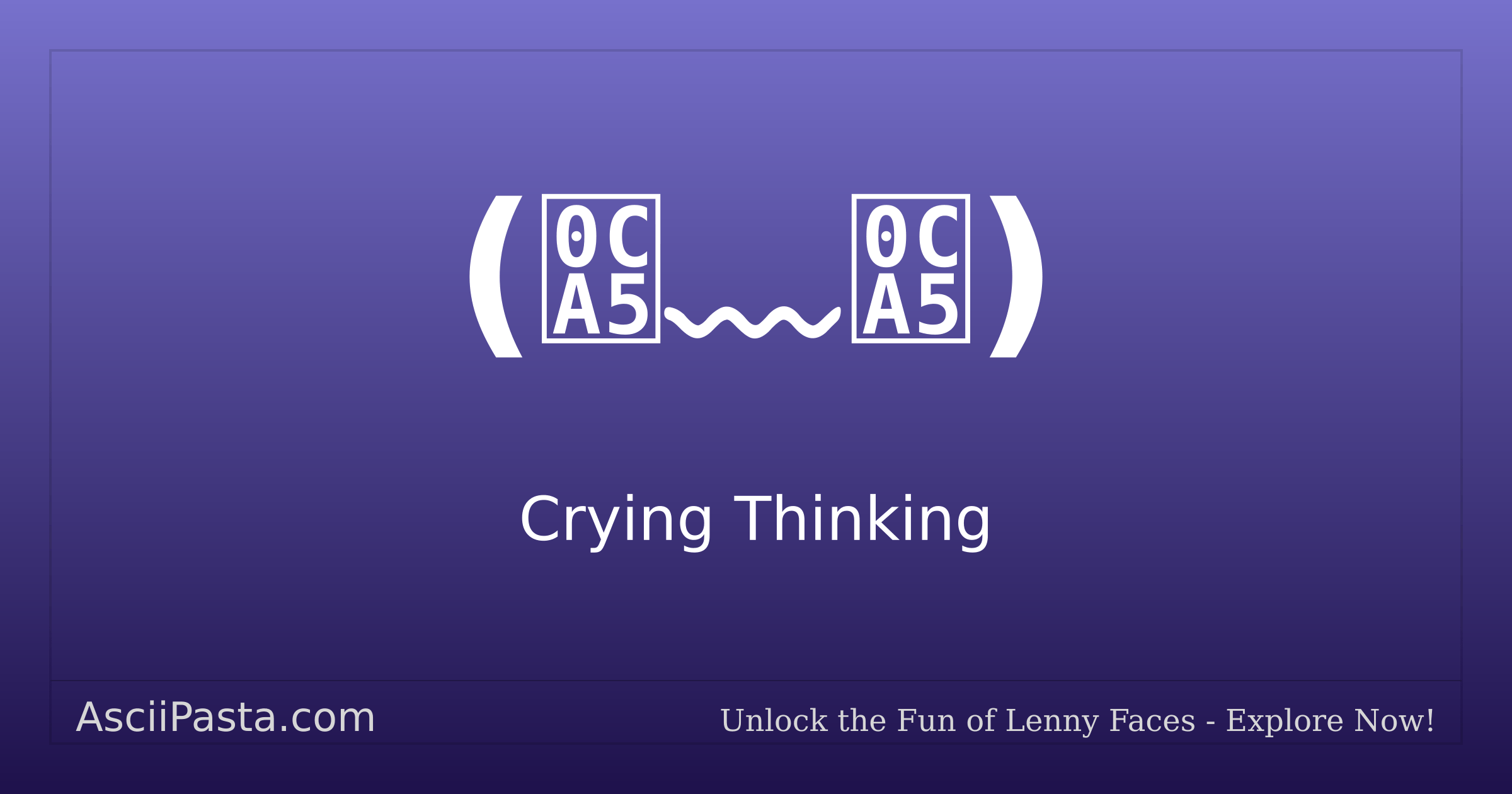Ascii Pasta | Crying Thinking Text Face (ಥ﹏ಥ) | Copy Thinking Emoticon