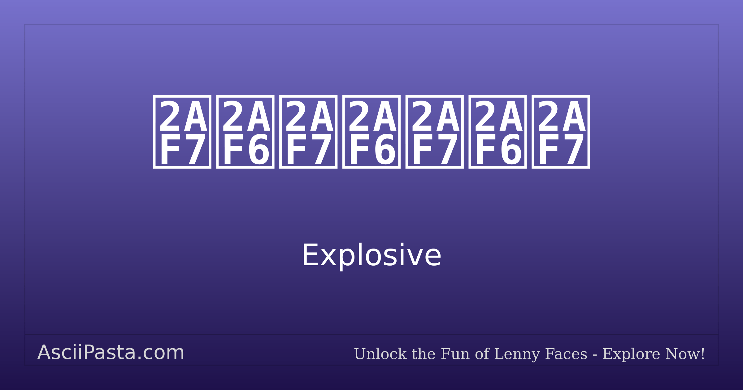 Ascii pasta explosive text face copy weapons emoticon