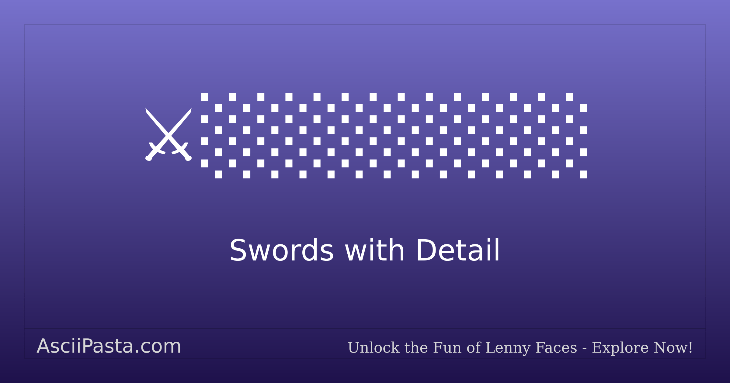 Ascii Pasta | Swords with Detail Text Face ⚔️ | Copy Weapons Emoticon