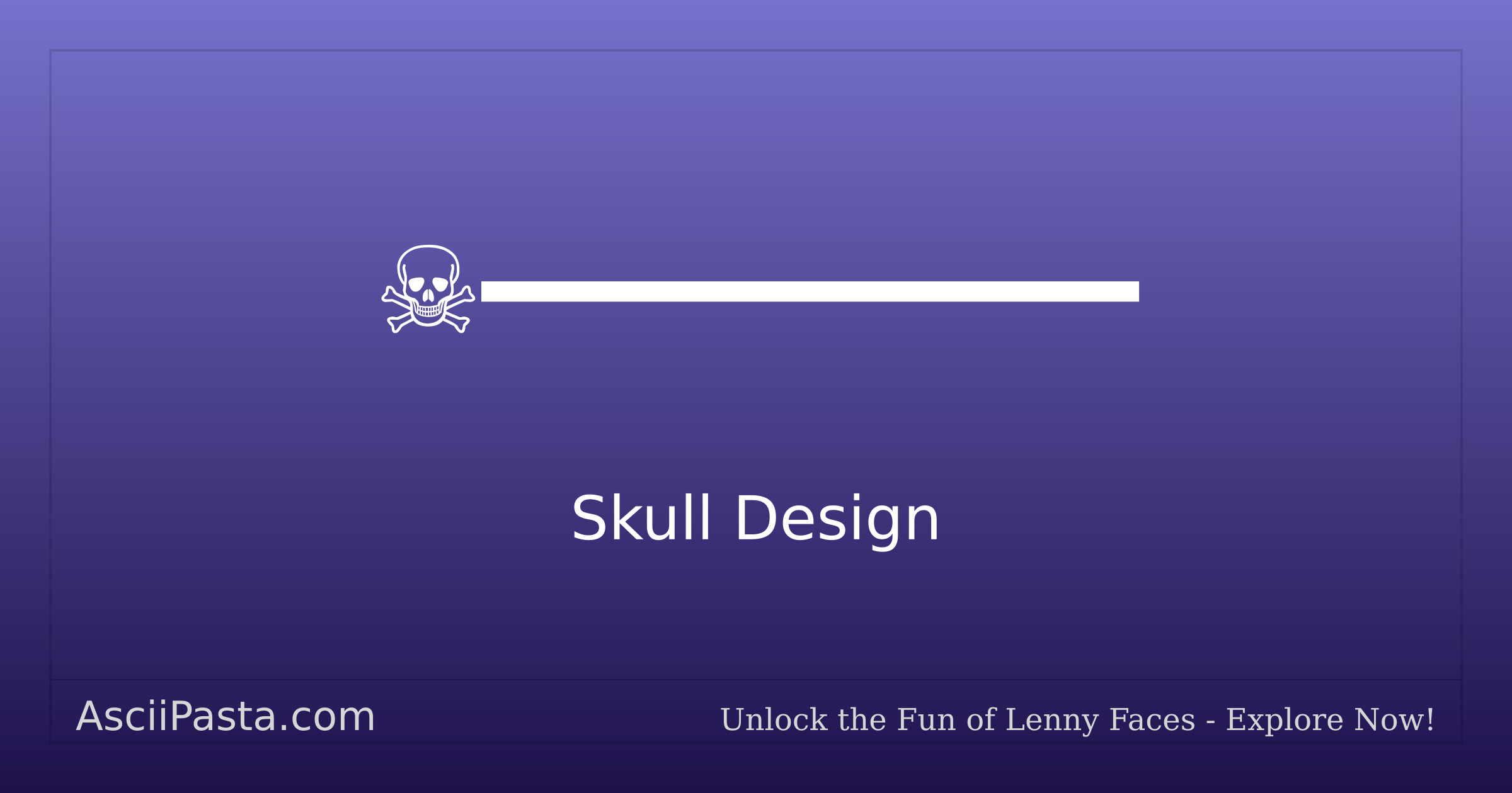 Ascii pasta skull design text face copy weapons emoticon